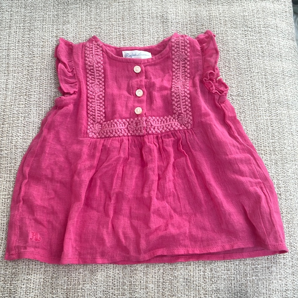 3 for $25 sale! Baby girls Ralph Lauren pink summer top size 3 months